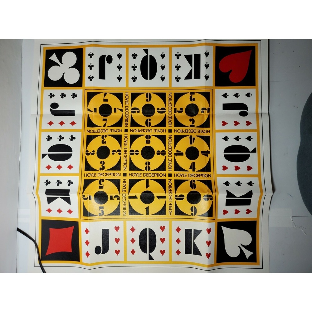 Vintage Hoyle Deception Card Game 1972 Vinyl Mat Poker Stancraft - Picture 4 of 5